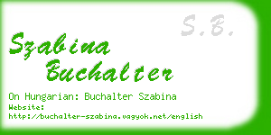 szabina buchalter business card
